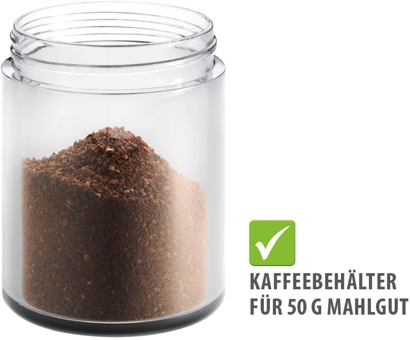 GEFU Kaffeemühle LOCO | Manuelle Kaffeemühle mit Keramikmahlwerk | 5 Mahlstufen für Espresso, Filter