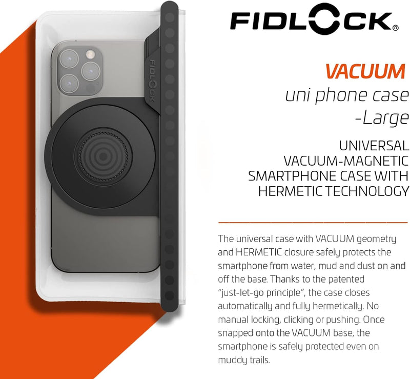 Fidlock GmbH Vacuum universal phone case black-transparent L, black-transparent L