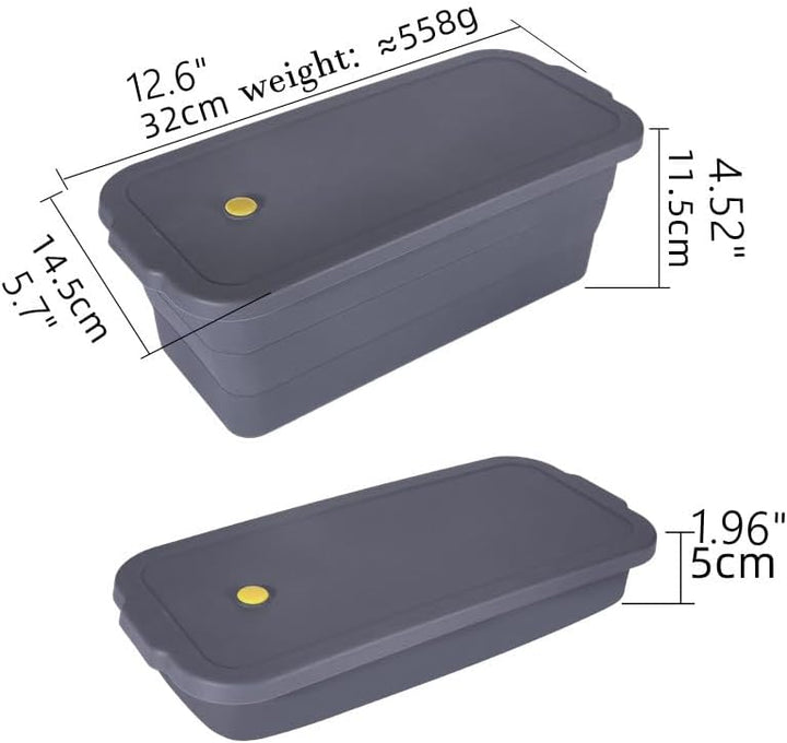 Gross Brotbackform, Faltbare Toast Form mit Deckel, verstärkter Griff, Silikonform, Backformen Kaste