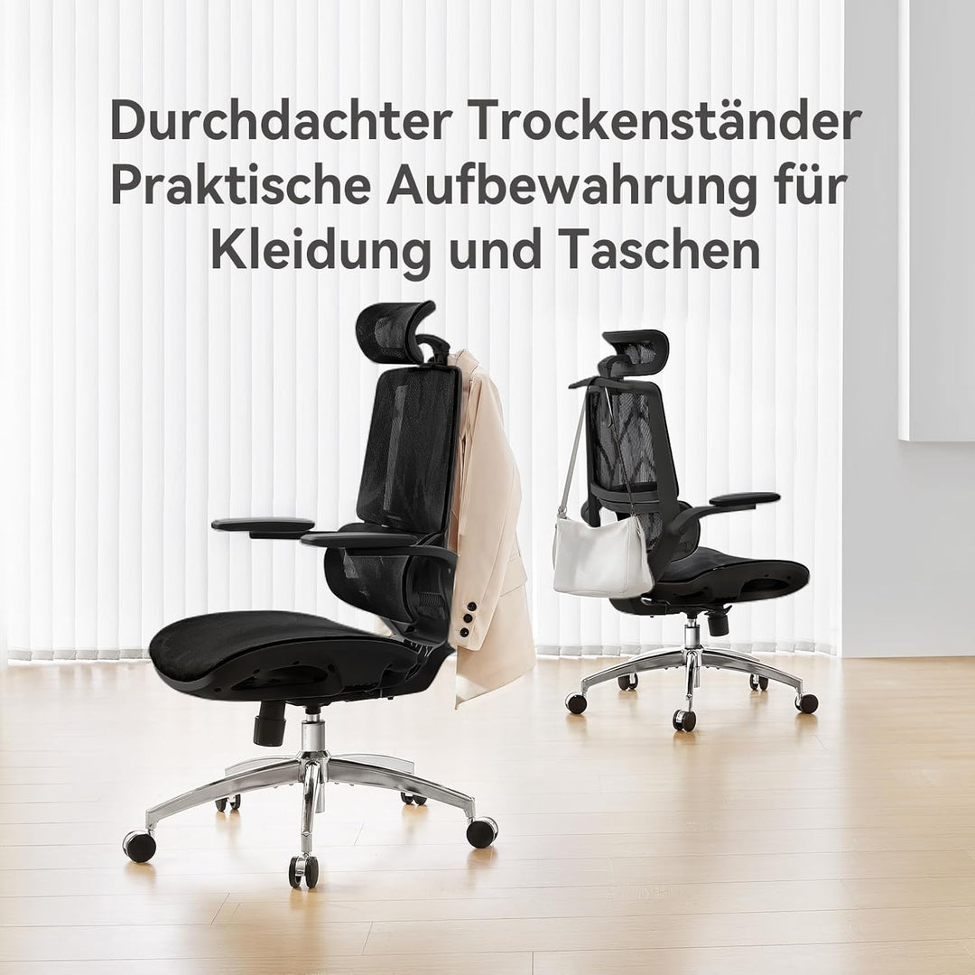 SIHOO M59AS Ergonomischer Bürostuhl mit 3D-koordinierbaren, hochklappbaren Armlehnen, Doppelsitzlehn
