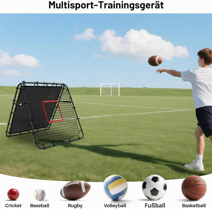 Doppelseitige Rebounder Net Fussball Training Ausrüstung, 100/120/180cm, Fussball Tor Kickback Ziel