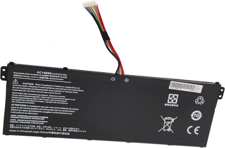 FengWings® AC14B3K AC14B8K 2600mAh 15.2V Akku Kompatibel mit Acer Aspire R5-471T R7-372T ES1-131 ES1