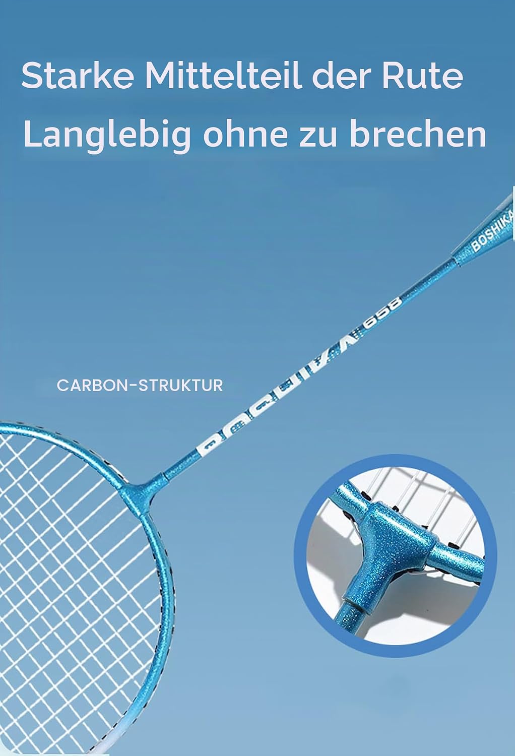 2 Stück Badminton Set Carbon Profi Badmintonschläger Leichtgewicht Badminton Schläger Federballschlä