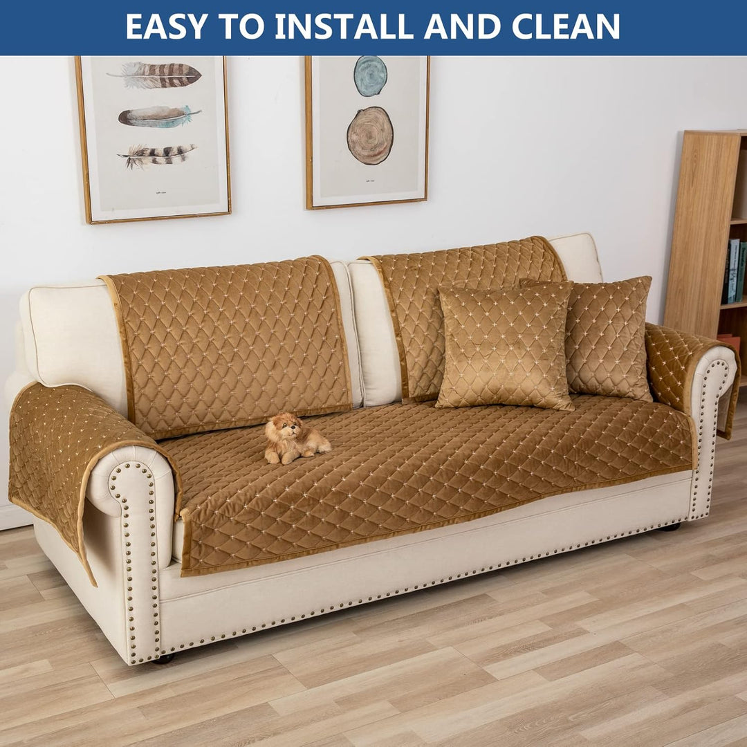 Eismodra Sofa Überzug,Sofabezug 3 Sitzer,Anti-Rutsch-Couch Überzug für L Form Sofaschoner Chaiselong