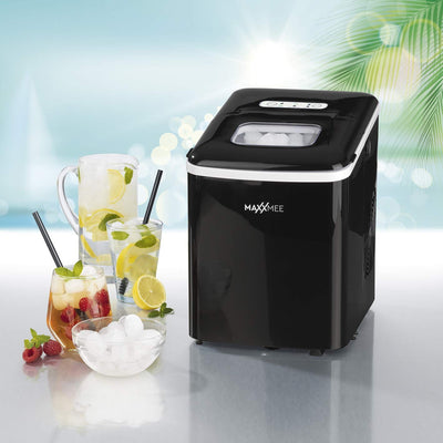 MAXXMEE Eiswürfelmaschine Ice Maker | Eiswürfelbereiter mit 2 Würfelgrössen, 1,8 L Wassertank, kein