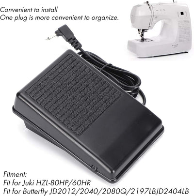 Fusspedal für Nähmaschine, DC15V 3A Nähmaschine Fusspedal Nähmaschinenzubehör für SINGER, Juki HZL-8