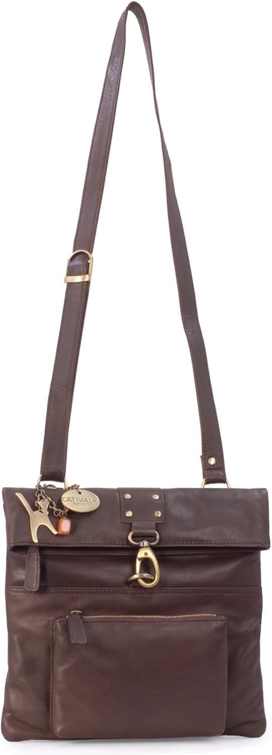 Catwalk Collection Handbags - Leder - Damen Leder Umhängetasche/Handtasche/Messenger/Schultertasche