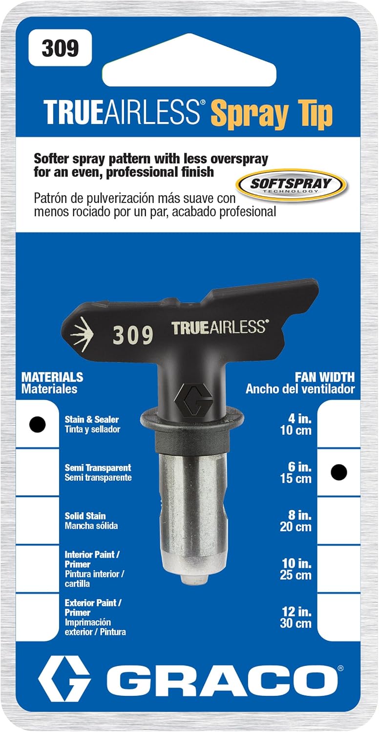 Graco TRU309 TrueAirless 309 Sprühspitze schwarz / silberfarben 309 Sprühspitze, schwarz / silberfar