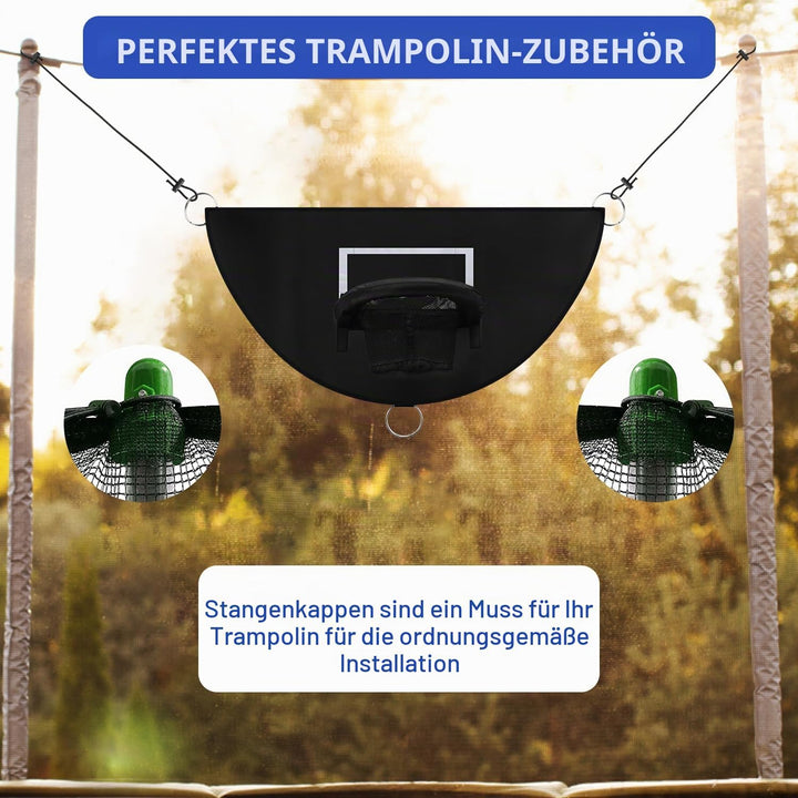 TOYMIS Trampolin Basketballkorb, Abreissrand zum Eintauchen TrampolinBasketballaufsatz mit Mini Bask