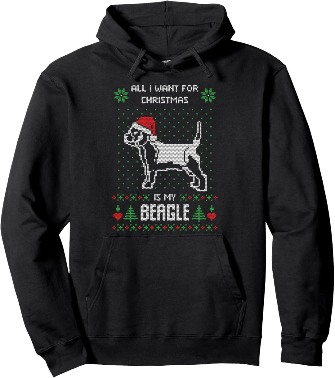 Ugly Christmas Sweater Beagle Hund Weihnachten Geschenk Pullover Hoodie