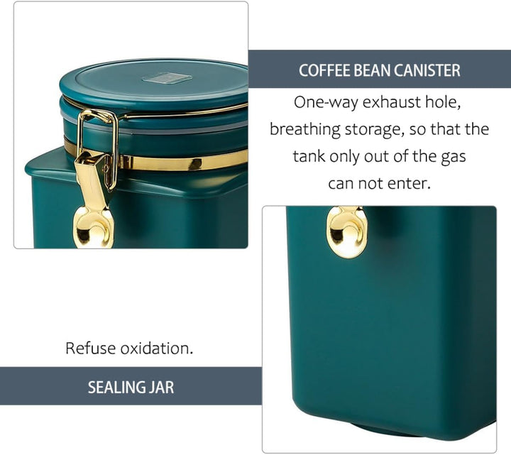 Kaffeedose Luftdicht 500g Vorratsglas mit Deckel Lagertank für Bohnen im Glas Luftdichter Kaffee Beh