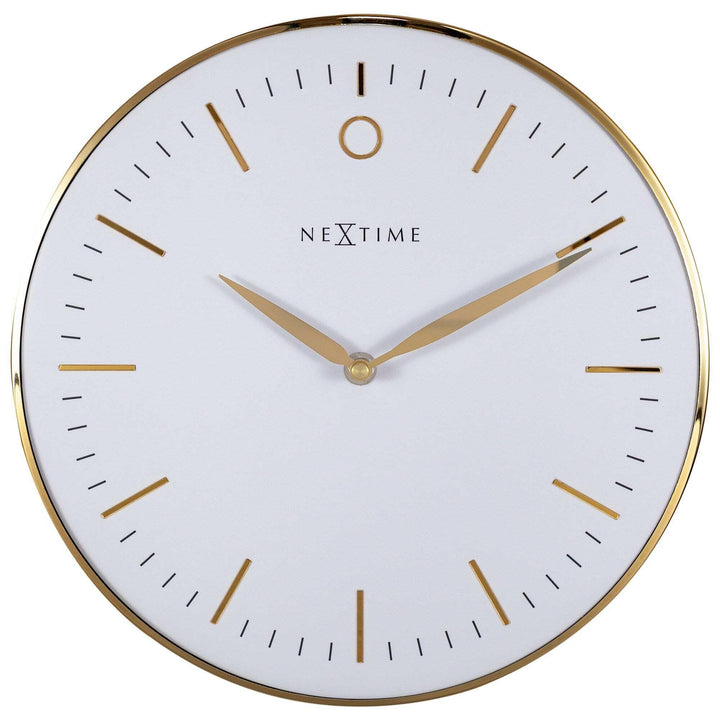 NeXtime Design Wanduhr Silent Weiss 30 cm Glamour Small 3256WI 30cm Weiss, 30cm Weiss