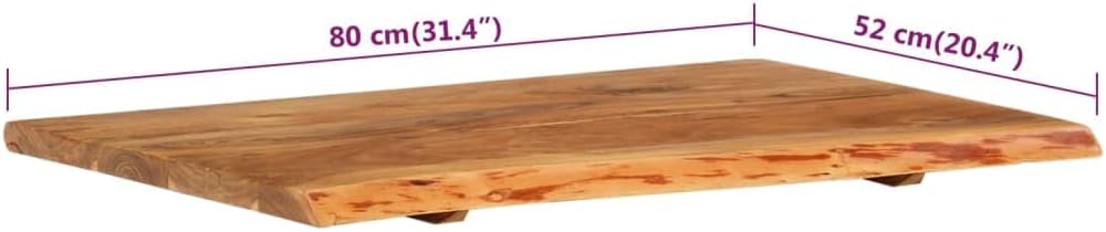 vidaXL Akazienholz Massiv Waschtischplatte Badezimmer Waschtisch Waschtischkonsole Platte Holzplatte