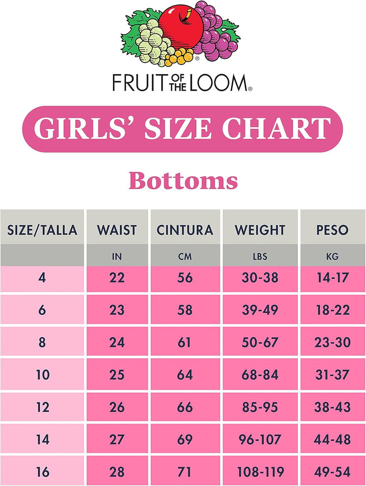 Fruit of the Loom Mädchen Cotton Brief Underwear Multipacks Slip (14er Pack) 4 Slip – 10er-pack – We