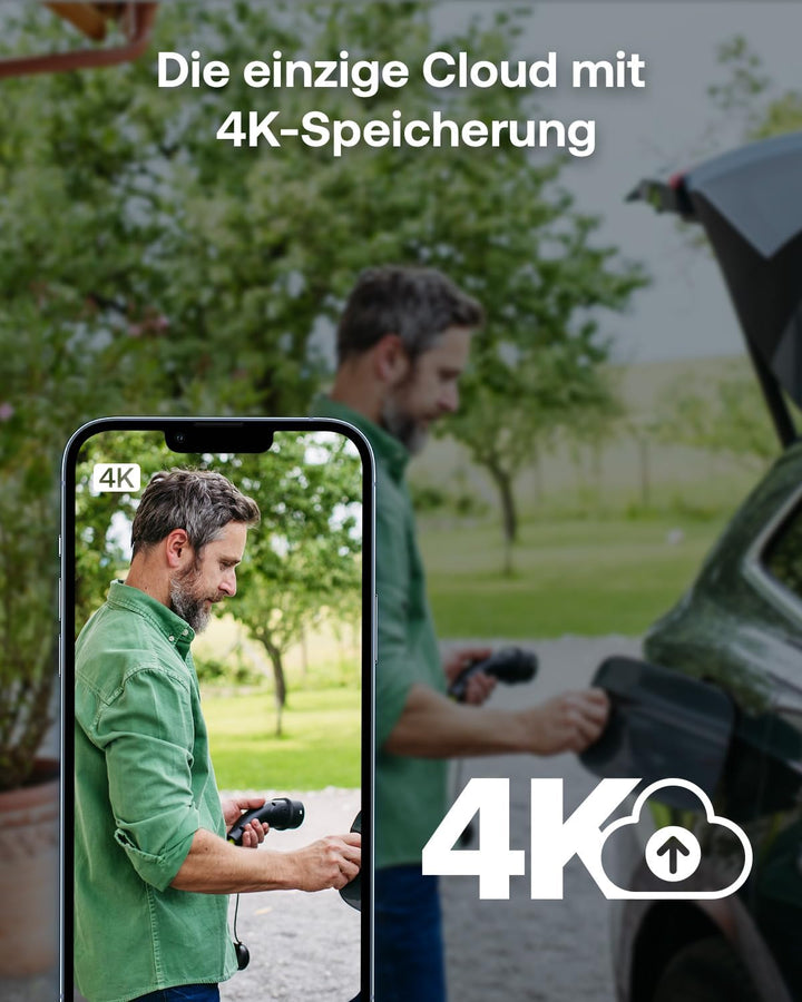 Arlo Ultra 3 Überwachungskamera Aussen WLAN, Kabellos, 4K UHD, KI-Erkennung, Auto-Tracking, Farb-Nac