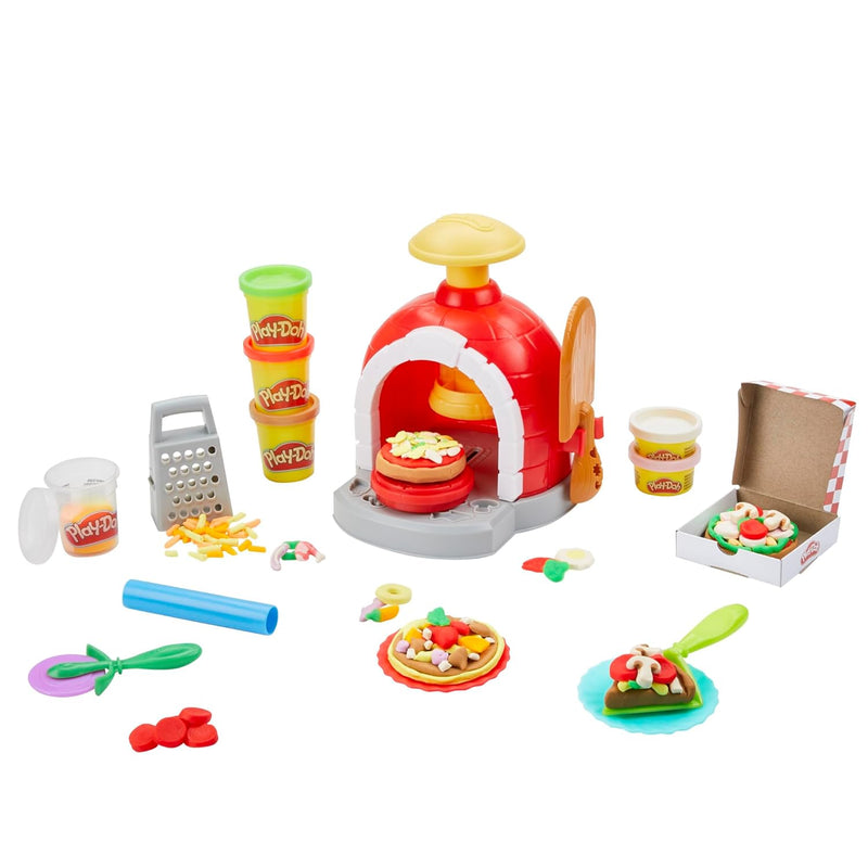 Play-Doh Kitchen Creations Pizzabäckerei Spielset mit 6 Dosen 8 Accessoires Pizzabäckerei Einzelbett