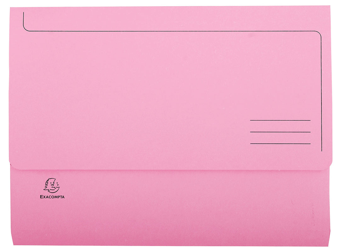 Exacompta 46778E Aktenmappen (Manila-Karton, Verschlusskappe, Jura 220g, DIN A4) 50er Pack rosa rosa
