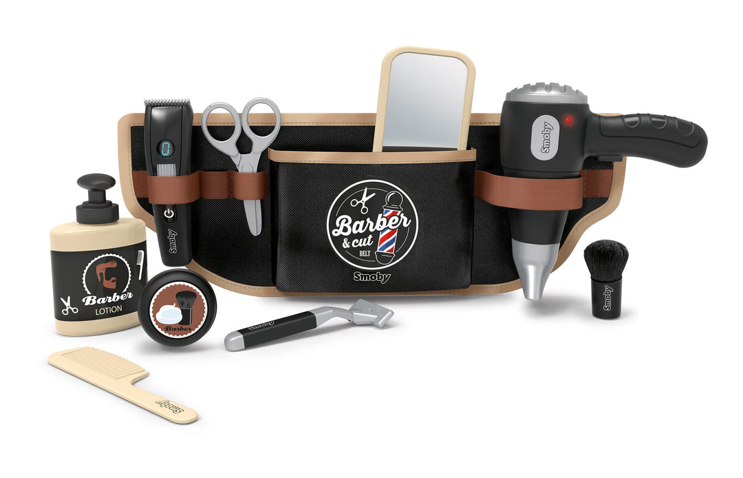 Smoby Toys - Friseur &amp; Barber Gürtel für Kinder - Spielzeug-Set mit Zubehör zum Frisieren, Rasieren