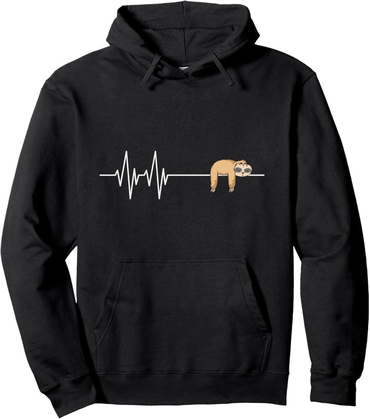 Faultier Herzschlag Faulenzen Keine Lust Pullover Hoodie