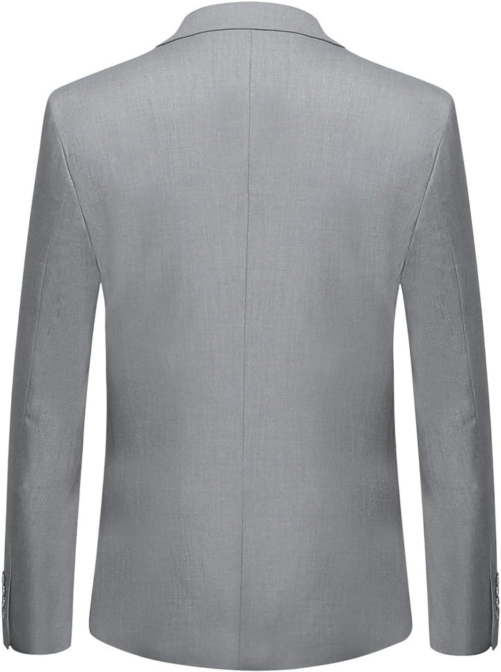 Anzug Herren Slim Fit 3 Teilig Anzüge Herrenanzug Sakko für Hochzeit Business 3XL Hellgrau, 3XL Hell
