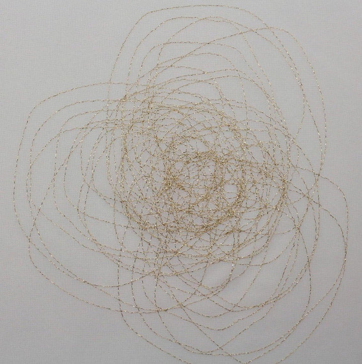 EASYHomefashion Hochwertige Fertiggardine Voile Store Deko Schal mit Stickerei Faltenband Bleiband B