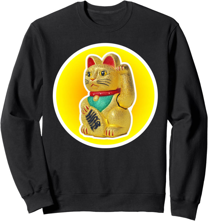 Glückskatze Katzen Lucky Cat Magic White Maneki neko Outfit Sweatshirt