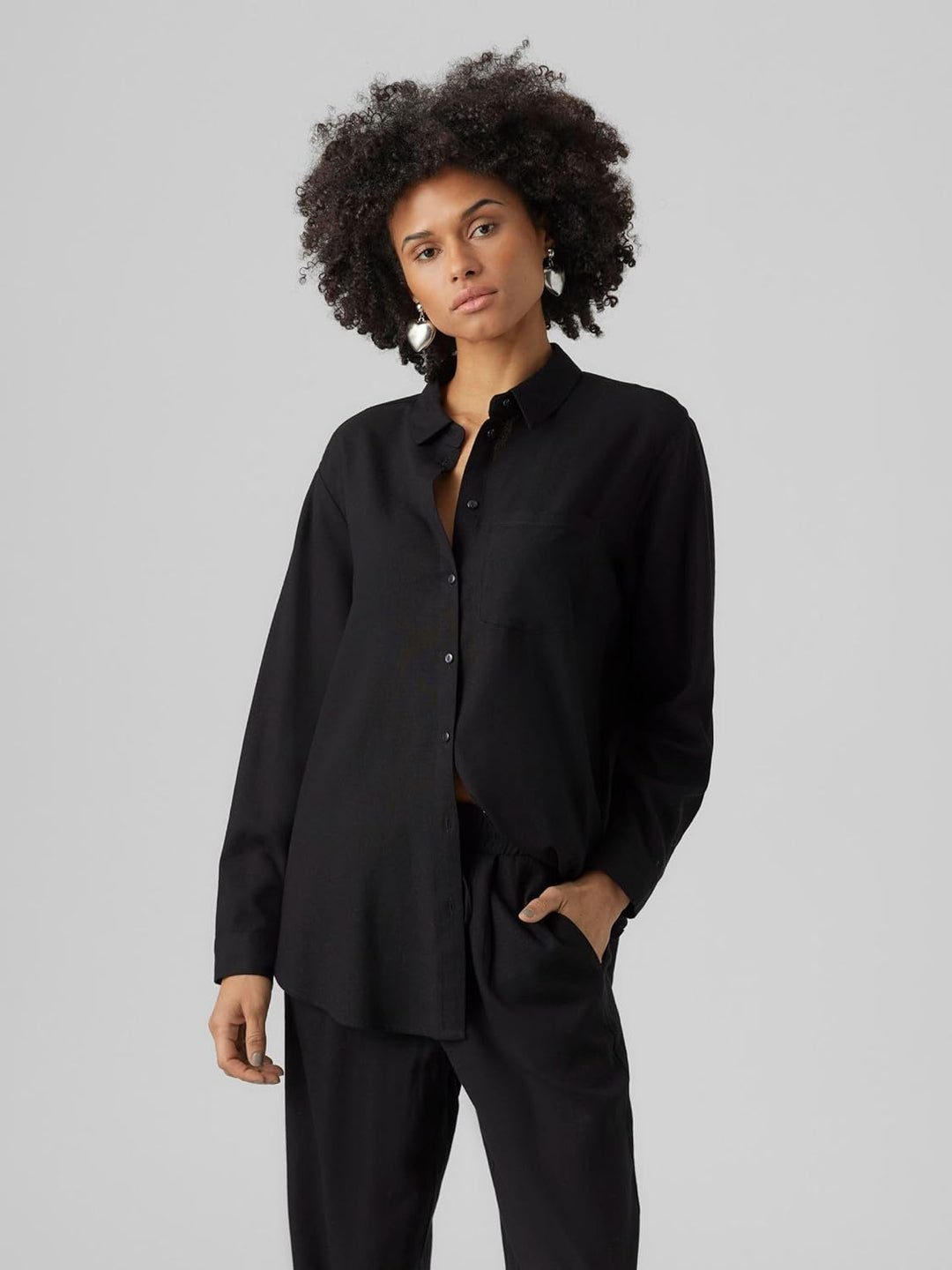 VERO MODA Female Hemd VMMYMILO Hemd XS Schwarz, XS Schwarz