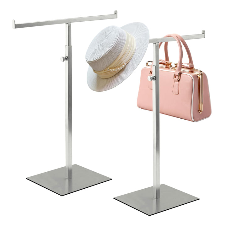 Handtuchständer, 2PCS T-Förmiger Ausstellungsständer Handtaschen Taschenständer Doppelhakenhalter Ed