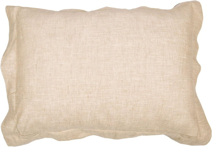 LinenMe Kissenbezug AlpinNaturfarbener Leinen Hohlsaum, Grau 80 x 80 cm, 80 x 80 cm