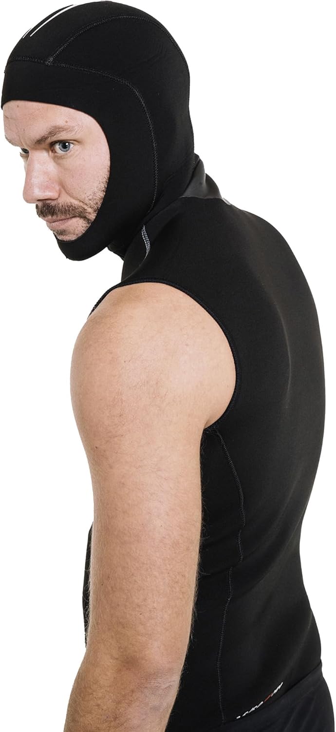 Cressi Base Layer Man 2.5mm - Tauchunterzieher Neopren 2.5mm, Schwarz, für Herren Hood Vest XL, Hood