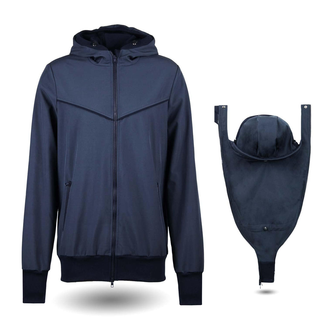 Viva la Mama - Männerjacke zum Babytragen aus Softshell - Explorer S Marineblau, S Marineblau