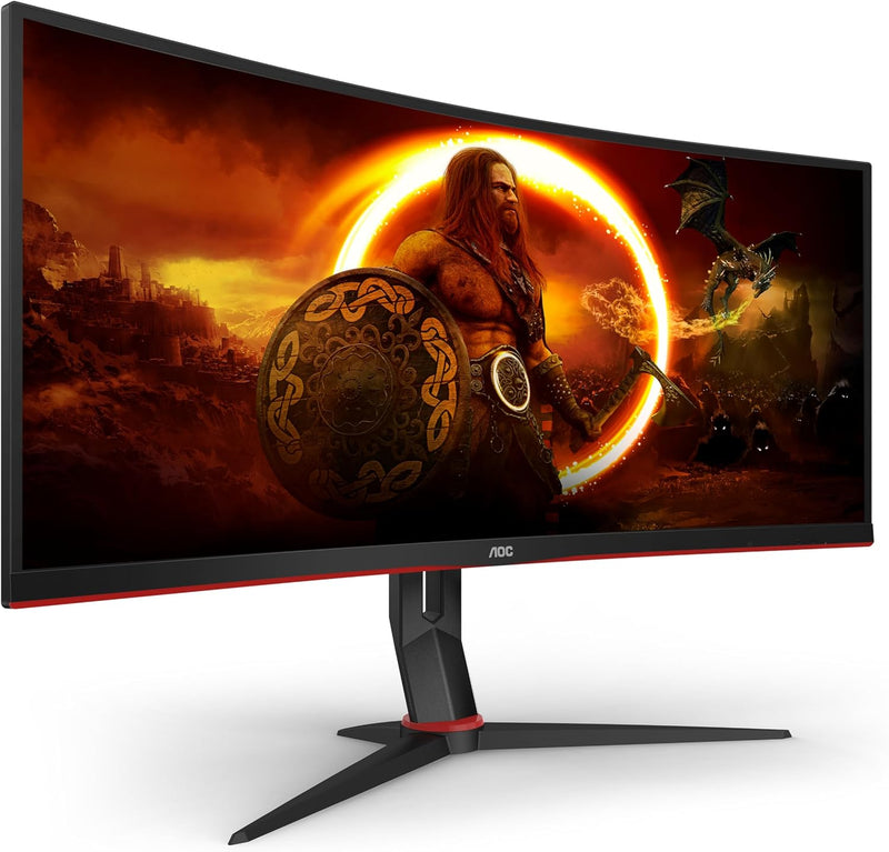 AOC Gaming CU34G2X - 34 Zoll WQHD Curved Monitor, 144 Hz, 1ms, FreeSync Premium (3440x1440, HDMI, Di