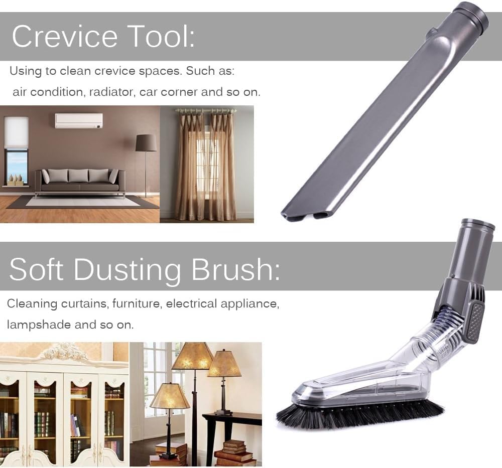 KEEPOW Zubehör Set Bürste für Dyson V7 V8 V10 V11 V15 SV10 SV11, Düse Bodendüse Ersatz Kit für Dyson