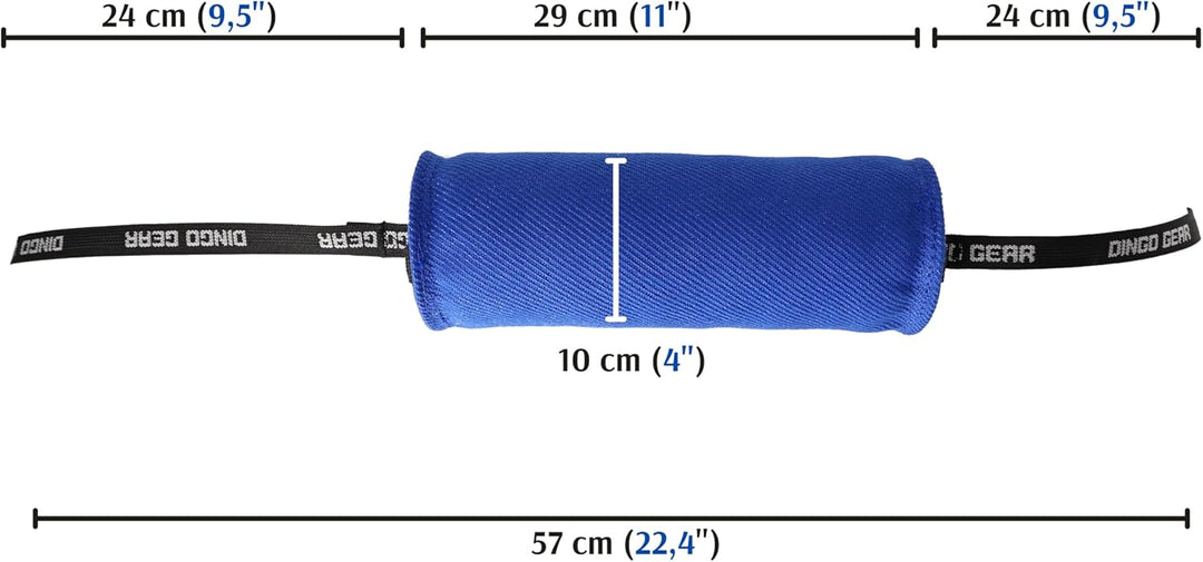 Dingo Gear Trainingsrolle #10x29 cm für Hunde aus Nylcot mit Griffen aus Band GehorsamstrainingTrain