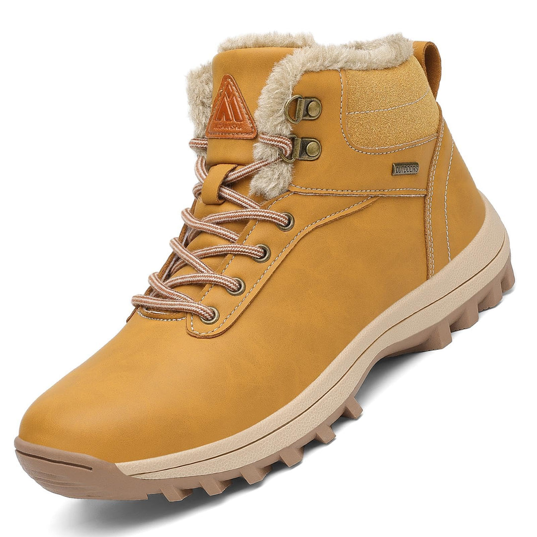 Mishansha Warme Gefüttert Winterschuhe Herren Damen Wasserabweisend Winterstiefel Wanderschuhe Gr.36