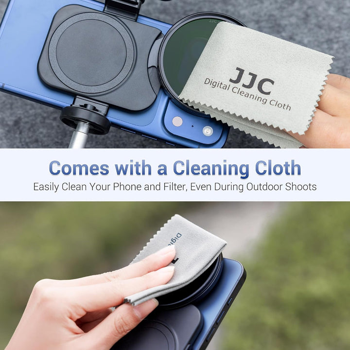 JJC 67 mm magnetischer Handy-Objektivfilter-Adapter mit 67 mm CPL-Filter für iPhone 14/15/16/17, 14/