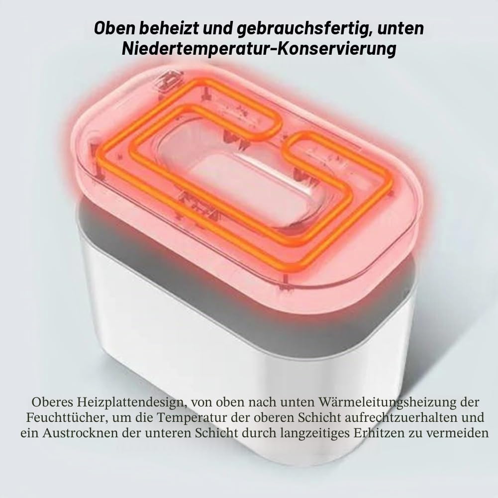 Baby Feuchttuchwärmer Babytuchspender Tuchhalter mit Deckel Tragbarer Feuchttuchbeutel (Weiss), Weis