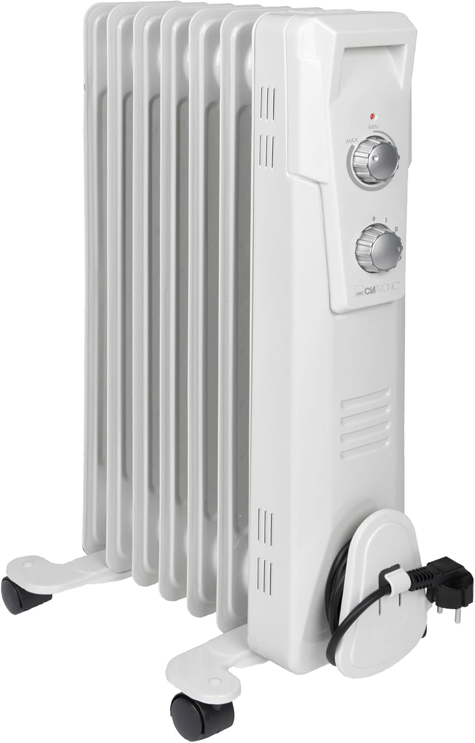 Clatronic RA 3735 7 Rippen-Ölradiator, mobiler Heizkörper, 1500 Watt, stufenloser Thermostatregler,