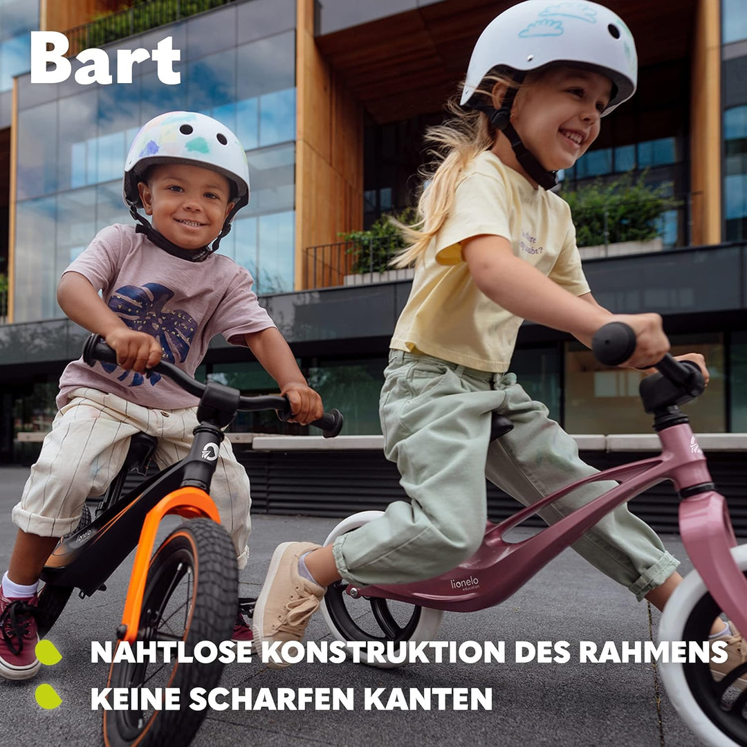 LIONELO Bart Laufrad ab 2 Jahre bis zu 30 kg, Magnesiumrahmen, 12 Zoll Räder, Lenkrad und Sattel höh