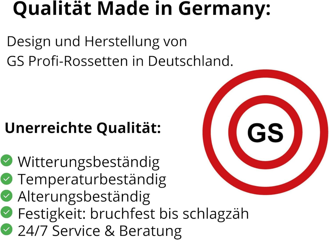 2 Stück Abdeckrosetten für Heizungsrohre und Geländer | 2-teilig aus hochwertigem V2A Edelstahl + Ei