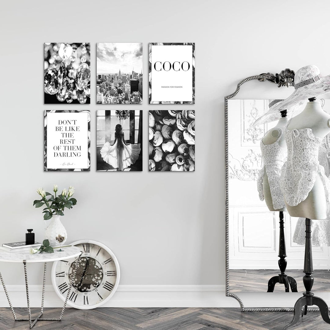 Novart Wandbilder - KEIN EXTRA RAHMEN BENÖTIGT - Wohnzimmer Mädchen Teenager - Bilder Modern Fashion