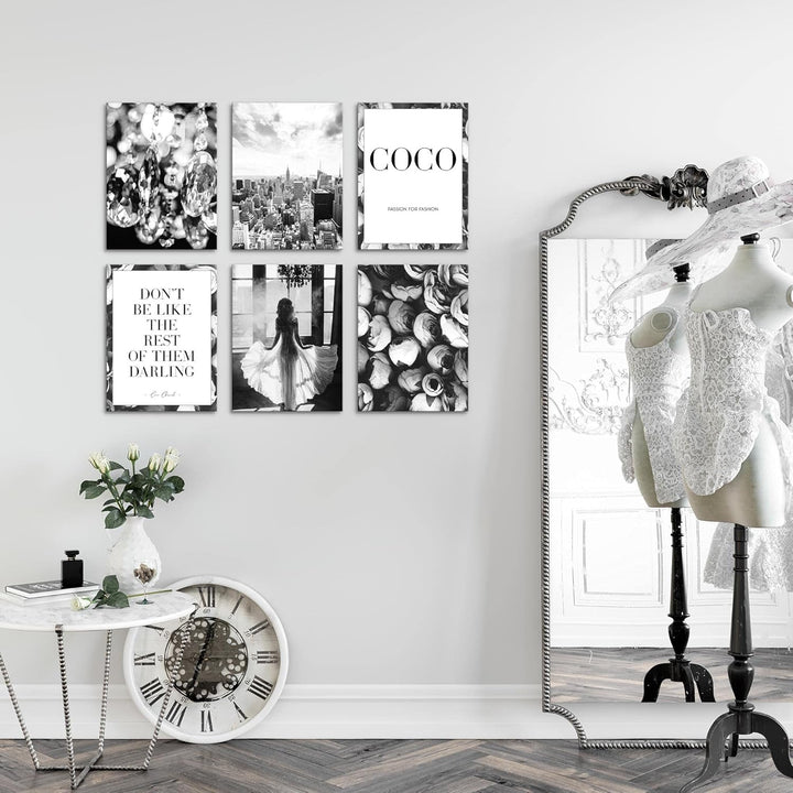 Novart Wandbilder - KEIN EXTRA RAHMEN BENÖTIGT - Wohnzimmer Mädchen Teenager - Bilder Modern Fashion