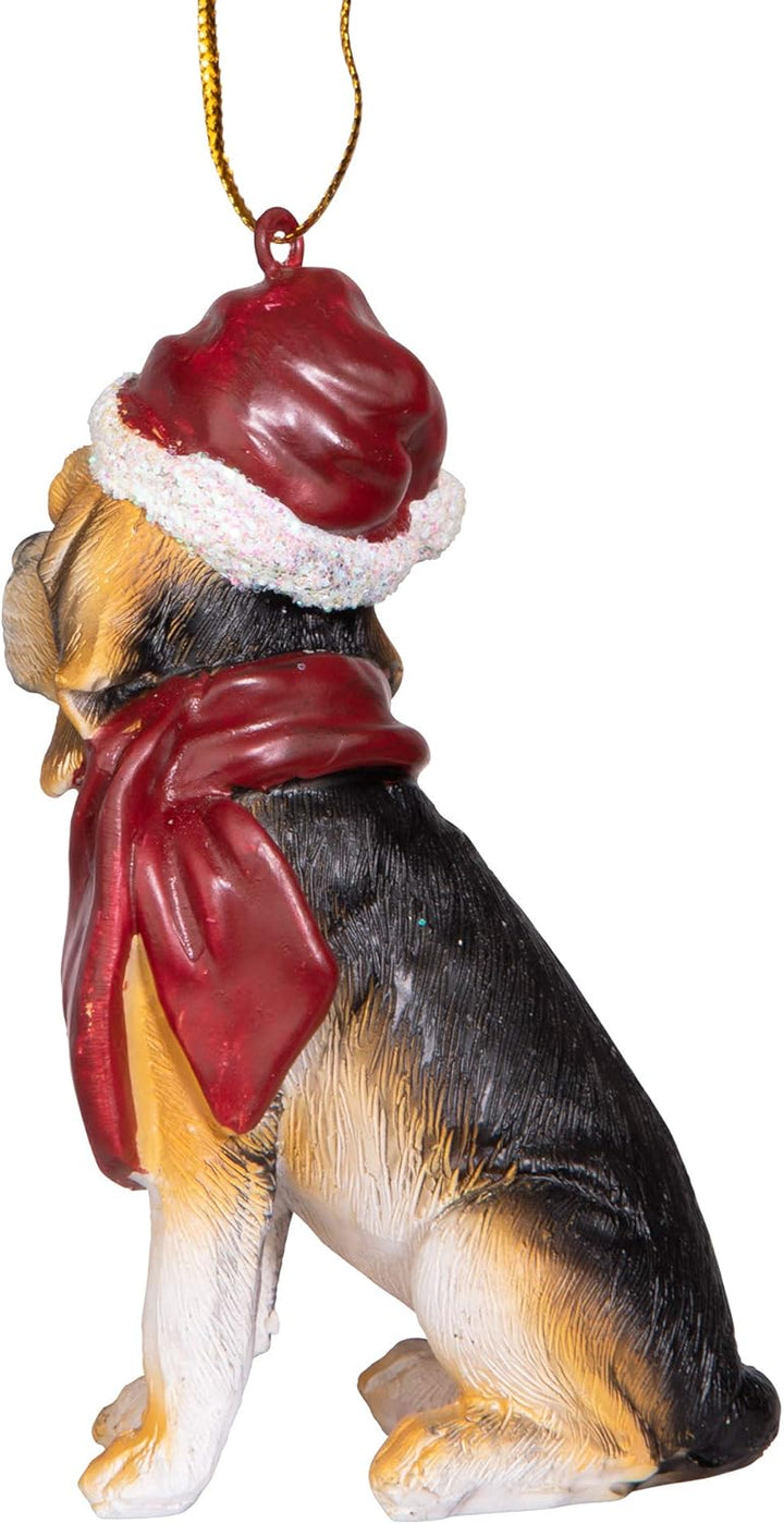 Design Toscano Beagle Festlicher Hund Weihnachtsbaumornament Weihnachtsdeko, Polyresin, vollfarbe, 8