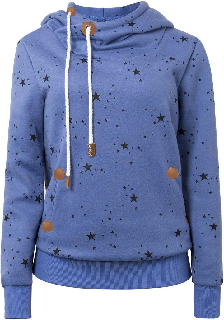 Cassiecy Damen Kapuzenpullover Winter Langarm Hoodie Pullover Baumwoll Casual Sweatshirt Winterjacke