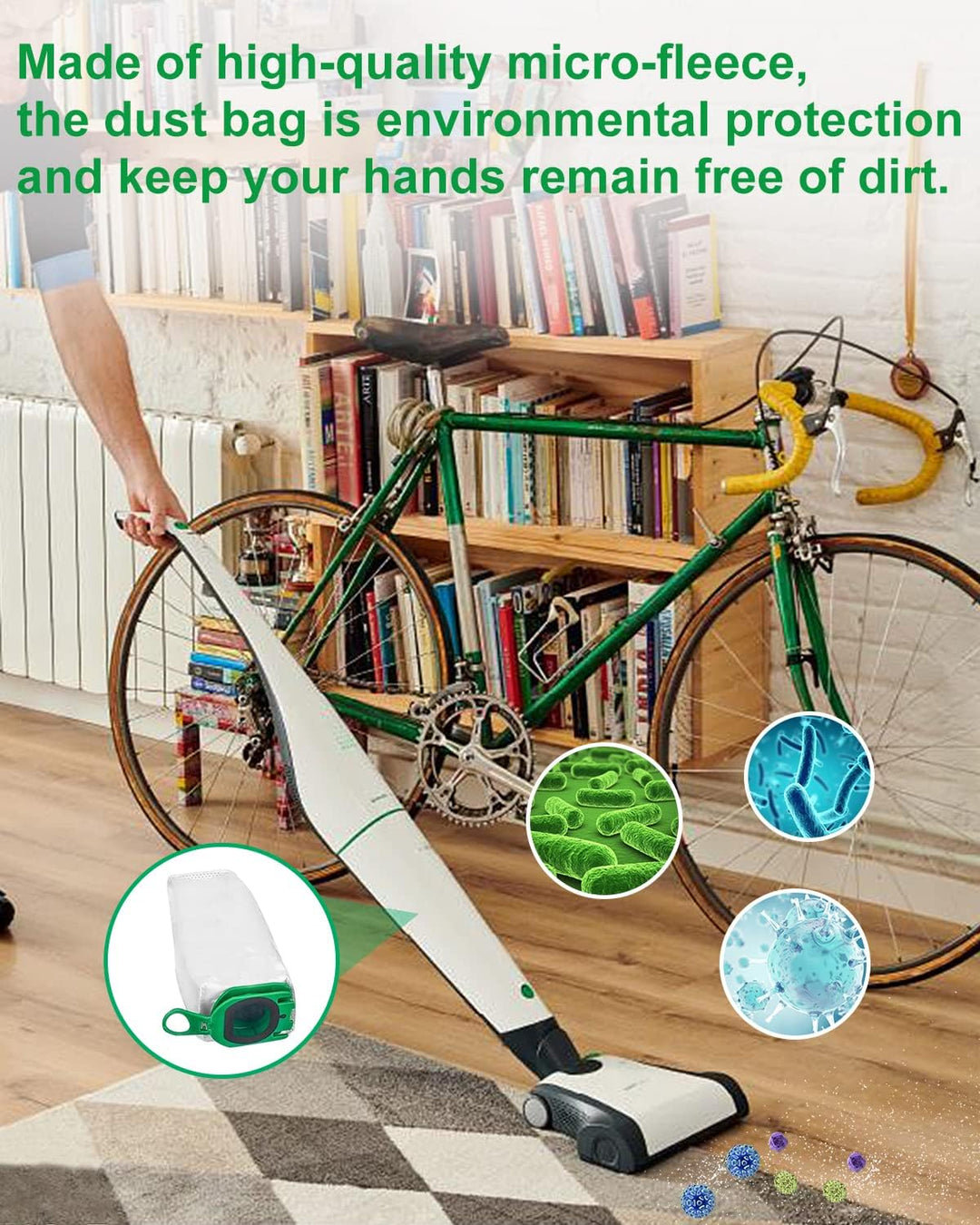 10 Stück Staubsaugerbeutel für Vorwerk Kobold VB100 FP 100 Premium Filtertüten mit Motorschutzfilter