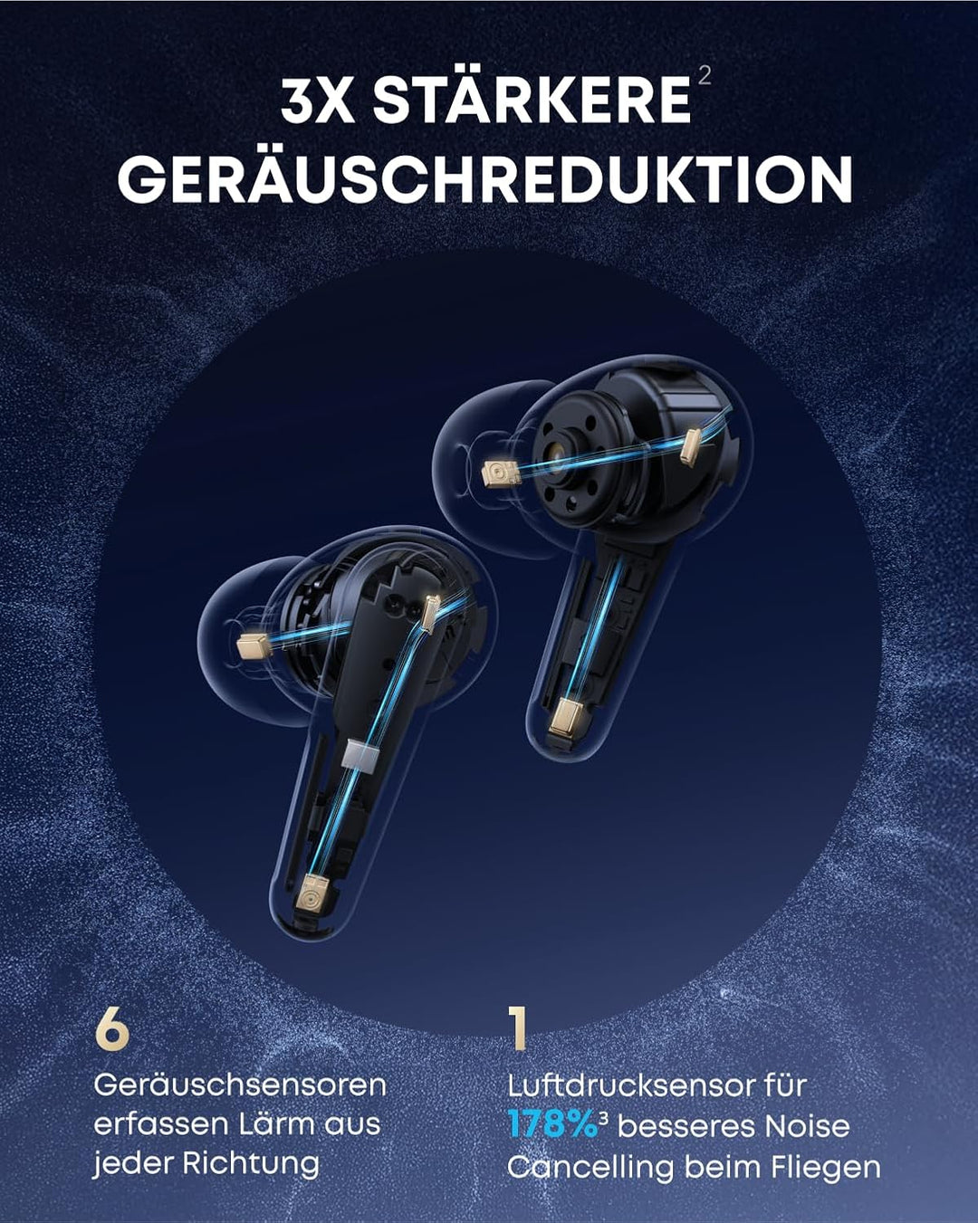 soundcore Liberty 4 Pro von Anker, Kabellose Noise Cancelling Kopfhörer, Earbuds mit 7 Sensoren, ANC