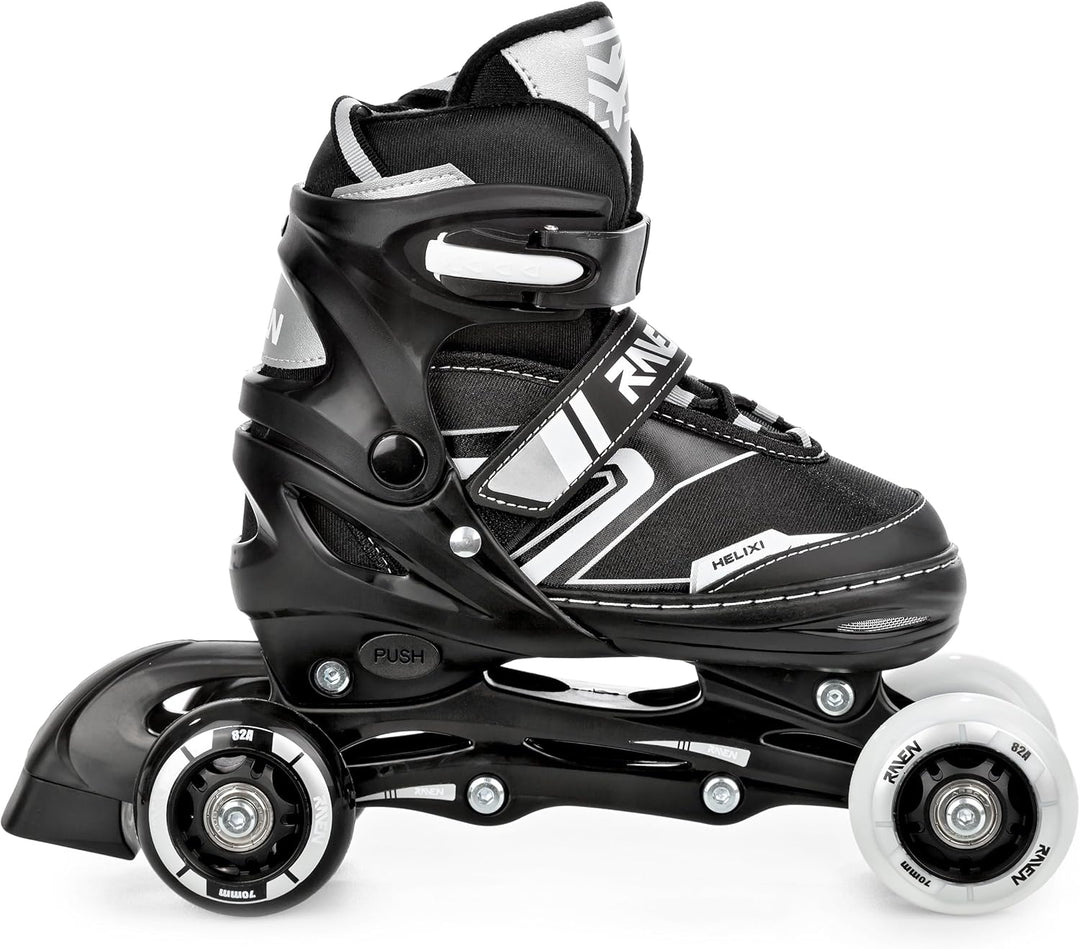 RAVEN Verstellbare 4in1 Inlineskates-Schlittschuhe-Rollschuhe-Triskates Helixi 34-37 (21cm-23,5cm) H