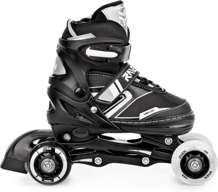 RAVEN Verstellbare 4in1 Inlineskates-Schlittschuhe-Rollschuhe-Triskates Helixi 34-37 (21cm-23,5cm) H