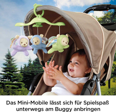 Fisher-Price 3-in-1-Traumbärchen-Mobile, Mobile für Babybett, Elektrisches Mobile mit Licht, Mobile