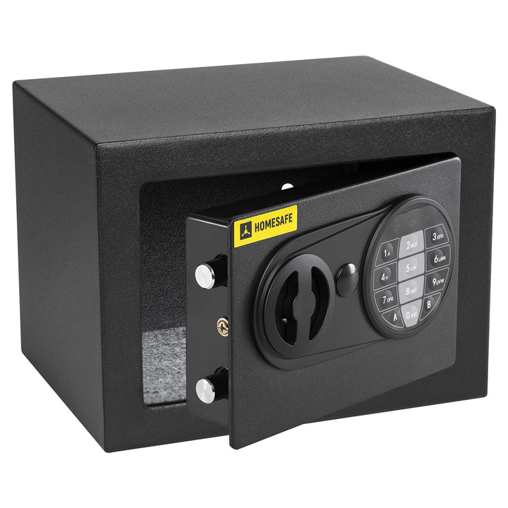 Homesafe HV17E Tresor Safe mit Elektronischem Schloss, 17x23x17cm (HxWxD), Carbon Satin Schwarz, 17x